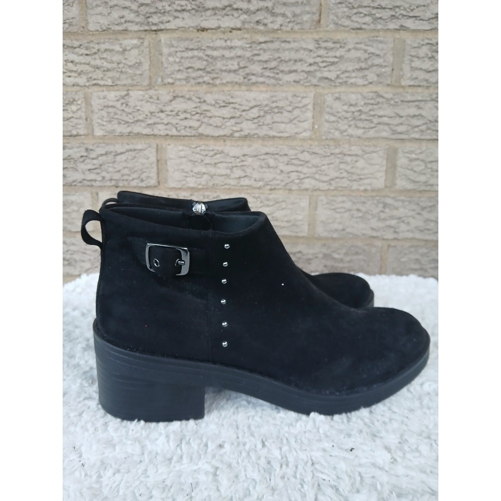 BZees Women's Olivia Other Half Ankle Booties In Black Sz 7.5W Studs Buckle